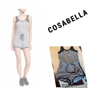 NWT Cosabella Portofino Romper with Mesh Insets